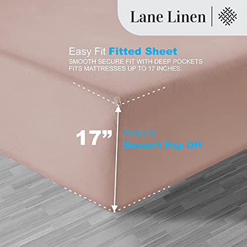 Image of LANE LINEN Luxury 100% Egyptian Cotton Sheets Queen Size Bed Set, Eco-Friendly Oeko-Tex Certified, Fade Resistant, Fully Elasticized Fitted, Machine Washable, Cooling Cotton Bed Sheet - Vintage Petal