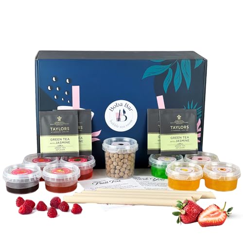 Kit de thé aux bulles de fruits Pink Paradise aux 4 saveurs pour 4 personnes