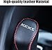 XITER for Genuine Leather Gear Shift Knob Cover Car Protect Accessories Case for Nissan Kicks 2018-2024 (Carbon Fiber)