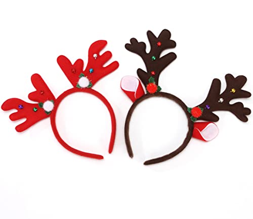 YKKJ 2 pièces Bandeau de Noël,Noël Bandeau Renne,pour Les décorations de fête de NoëlDécorations Cover