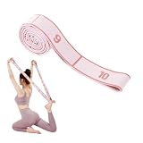 YAZWUR 1 PCS Banda Elástica, 10 Lazos, Altamente Elástico, Resistencia para Niños y Adultos, Ideal para Estiramiento, Gimnasia Rítmica, Cinta, Yoga, Pilates, Crossfit y Danza