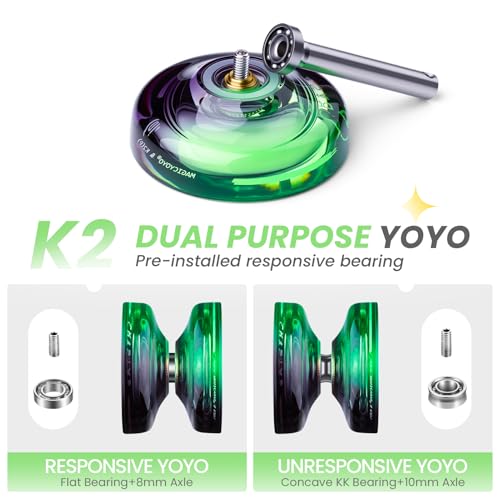 Image of MAGICYOYO Professional Yoyo Set N11+K2, Responsive Yoyos for Kids 8-12