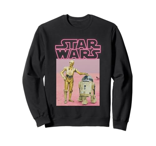 Pull Star Wars R2-D2 C-3PO rose néon sweat de collection pour passionné