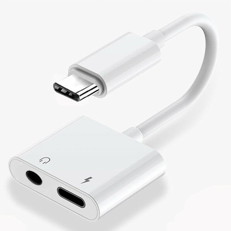 USB-C Headphone Adapter Earphone 3.5mm Jack Compatible with Samsung Galaxy Z Fold5/Fold4/Fold3 5G, Type-C Charger Port Splitter Mic Support Hands-free Headset Adaptor