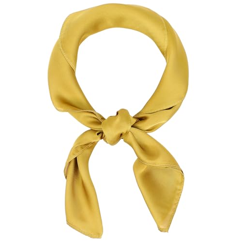 Solid Color Women Satin Scarf Square Ribbon Neck Scarf 26