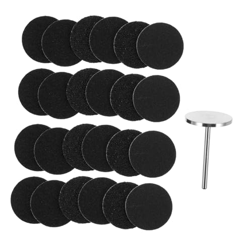 Beavorty 60 Piezas Hojas Para Pulir Uñas Cuidado De Uñas Broca De Lijado De Manicura De Lija De Repuesto Herramienta Para Eliminar La Piel Muerta Bit De Disco Acero Inoxidable Black