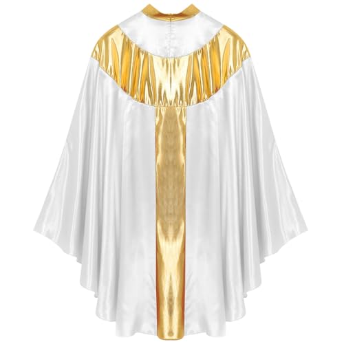 Capa de Halloween para hombre, sacerdote medieval, clero, vestido de medición, iglesia, pastor, vestimenta de celebrantes, túnica romana, disfraz gótico, iglesia del estado, cope católico, vestido de