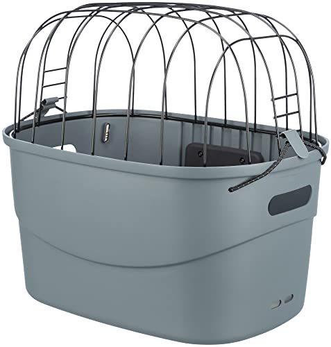 TRIXIE Hundekorb für das Fahrrad vorne bis 5 kg 42 × 39 × 30 cm – Hundefahrradkorb für Lenker 22–32 mm, aus Kunststoff und Gitter mit Schnellfixierung - 13096