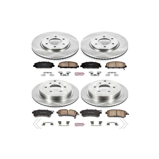Image of PowerStop Front and Rear Brake Kit for Infiniti QX56 2011-13 |QX80 2014-24 |Nissan Armada 2017-24 - Z17 Ceramic Brake Pads & Disc Rotors Replacement, KOE6322