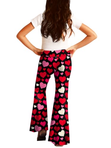 Image of Deerose Girls Halloween Hippie Bell Bottom Pants High Waist Flare Pants 5-14 Years