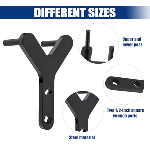 Image of New Lower Control Arm Prying Tool Control Arm Bushing Tool Susp-ension Specialty Bushing Tools Lower Ball Joint Pry Work with a 1 /2 inch Drive Extension Breaker Bar (Color:Black)