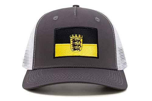 Image of International Tie State Hat for Men and Women, Adjustable Snapback Trucker Baseball Cap with Embroidered Patch