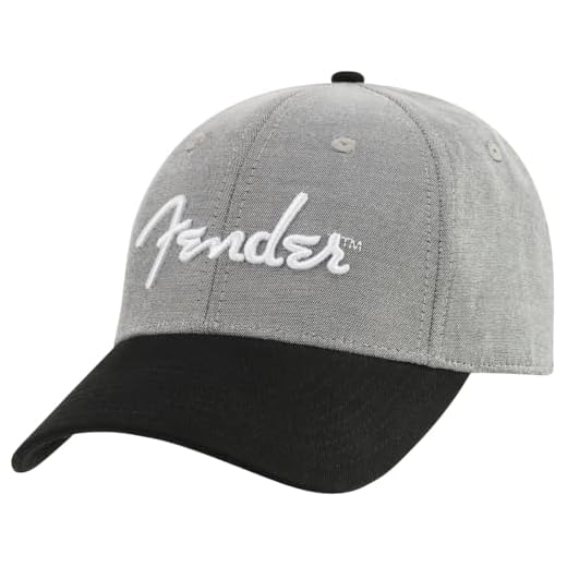 Fender® Sombrero de papá Hipster, Gris y Negro, Talla única