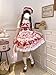 Cuteighteen Lolita Dress Teens Cute Strawberry Sleeveless Japanese Kawaii Fashion Princess Party Anime Cosplay Junior Dresses (US, Alpha, Small, Regular, Regular, Pink)