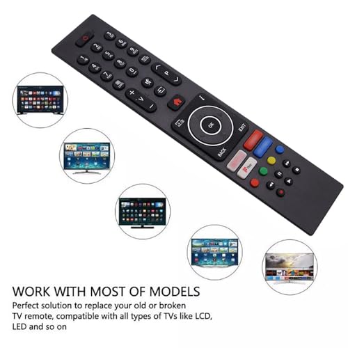 Universal RC43137P RC43137 Remote Control for Polaroid Luxor Bush Logik Digihome Finlux Electriq Smart TVs with Shortcut Buttons - No Setup Required