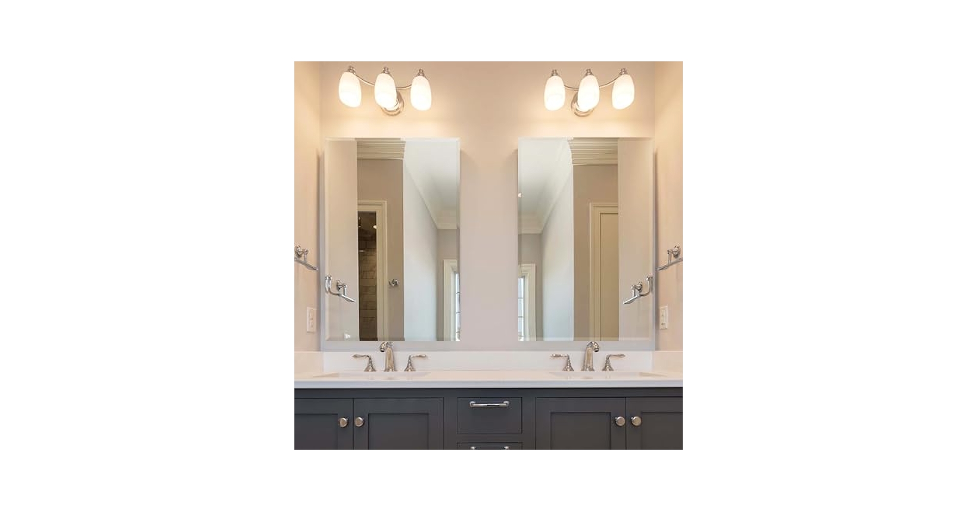 Amazon.com: Chende Set of 2 Frameless Mirror for Wall : Home