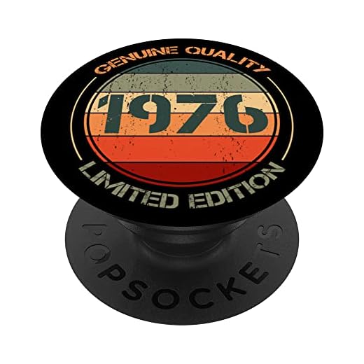 Vintage 1976 Pop Socket para teléfono divertido retro 1976 cumpleaños PopSockets PopGrip Intercambiable