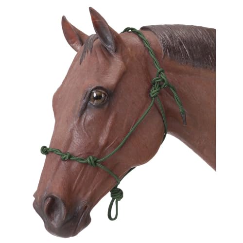 Tough1 Knotted Rope Halter with Twisted Crown - Hunter Green