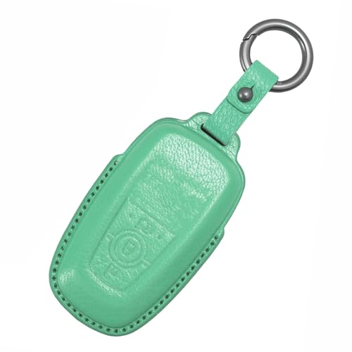 Idée cadeau idéale : étui en cuir de chèvre bleu pour clé Ford Ranger, Raptor et Mustang
