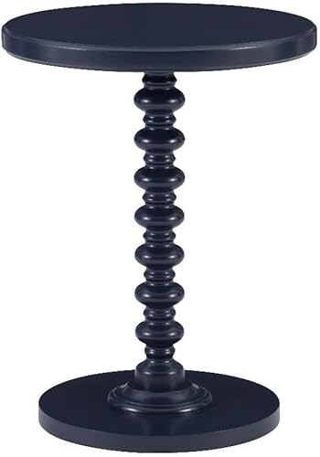 BOWERY HILL Mesa auxiliar de madera moderna/contemporánea en azul marino