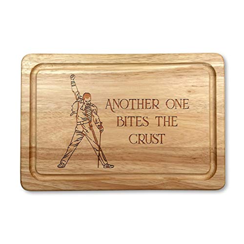 Freddie Mercury inspiriertes Premium Schneidebrett aus Holz 30x20 cm groß Cover