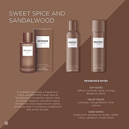Image of BESPOKE London Men Sweet Spice And Sandalwood Eau De Parfum Spray - 100Ml (28210)