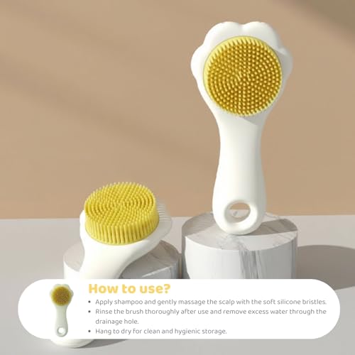 Image of Haus & Kinder Bubbles Baby Bathing Kit (Set of 3) | Rinse Cup, Adjustable Shower Cap & Silicone Shampoo Brush for Newborns & Infants (0-12 Months)