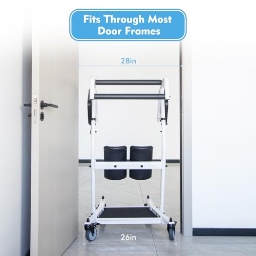 Image of Sit to Stand Lift for Elderly - Stand Assist Patient Lift with Sling, Patient Transfer Lift for Home Care Use, Mobility Lift Assist Transfer Device for Seniors, Adults & Disabled, 400lb Capacity