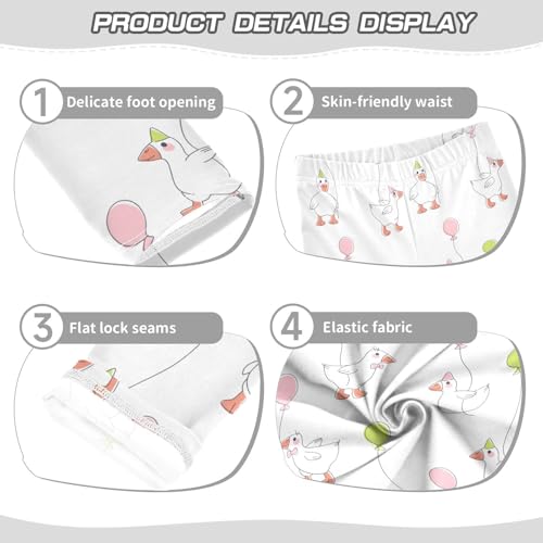 Goose Balloon Girls Leggings,Workout Leggings for Girls Toddler Athletic Leggings Size for 3-10T3