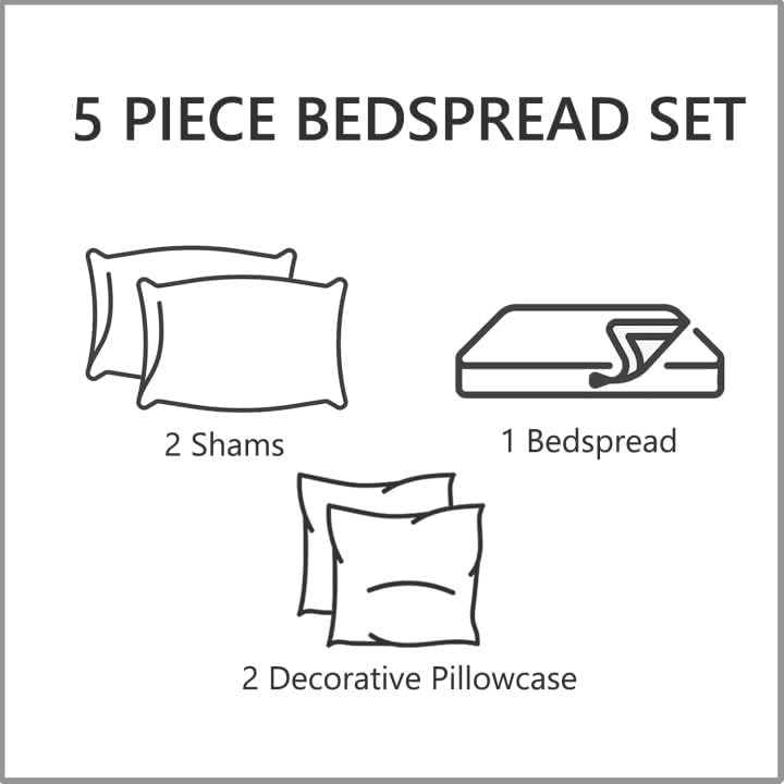 Miniatura 5 de CHIXIN - Juego de colcha tamaño matrimonial, peso ligero, acolchado ultrasónico, cubrecama reversible de 4 piezas, elegante estampado de cachemira