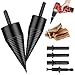 Bohrkegel Holzspalter 42mm + 32mm Holzspalter Schraube Kegel Set mit 4 Bohrgriffe Spaltholzkegel Holzspalterbohre, Schraube Kegel Schaft Holzspalter Bohrer Brennholzbohrer für Brennholz