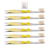Sofresh Flossing Toothbrush Adult Soft Yellow, Choose Quantity & Color, Bundle with Xylitol Dental...