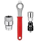 AIQI Fahrrad Kurbelabzieher Set 3-in-1, Tret Lager Entferner, Schlüssel und Kurbelabzieher, Professionelle Fahrradreparaturwerkzeug Universell für viele Fahrradtypen