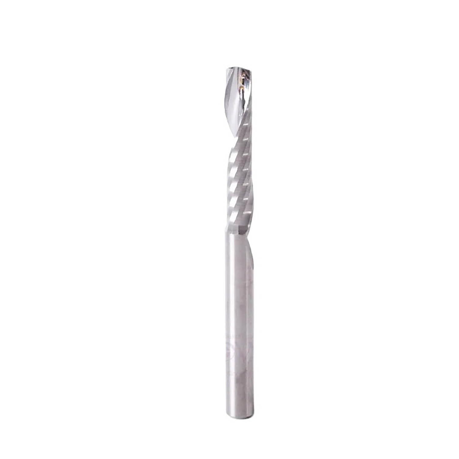 10Pcs 3.175mm 6mm Shank One Flute Spiral Milling Cutter for MDF Cutting CNC Router Engraving Bits PVC Plastic Cutting Tools End Mill(6x6x25x50)