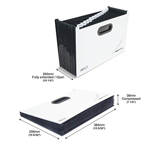 Trieur à soufflets Rapesco SupaFile Plus avec 13 compartiments A4+ blanc - 5
