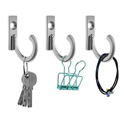 Zhehao 100 Pieces Key Hooks Jewelry Small Hook Key Hanging Small Wall Mounted Single Hook Robe Clasp Coat Hooks and 110 Pcs Screws for Hanging Hat, Scarf, Bag(Silvery,100 Pieces) by Zhehao - Image 7
