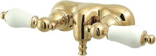 Miniatura 6 de Kingston Brass CC45T8 - Grifo de bañera vintage con patas de garra, centro de 3-38 pulgadas, níquel cepillado