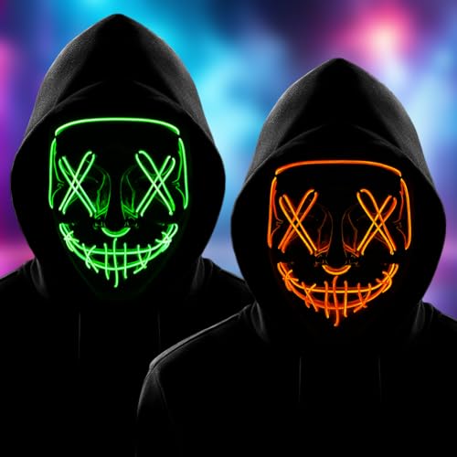 OZXVXZO Masques Halloween d'horreur,Déguisements effrayants, Masques intégraux colorés pour soirées rave. Accessoires de jeu de rôle pour fêtes et...