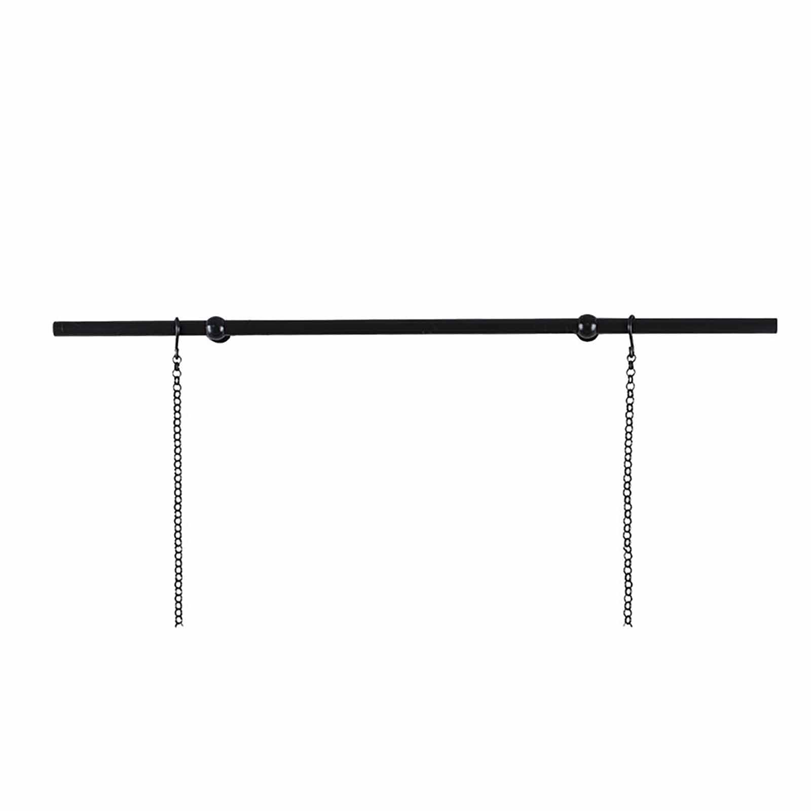 Picture Hanger Tool, Sleek Artwork Display Rail with 6 Hooks and 2 Chains, Innovative Art Hanging Rail System for Photos Paintings(60cm)