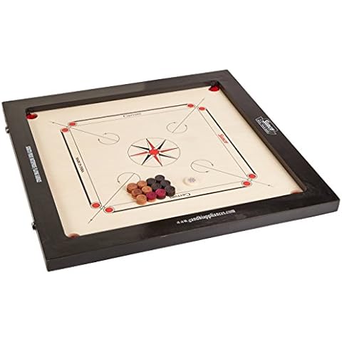 Surco Prime Speedo Carrom Board with Coins and Striker, 16mm Cover
