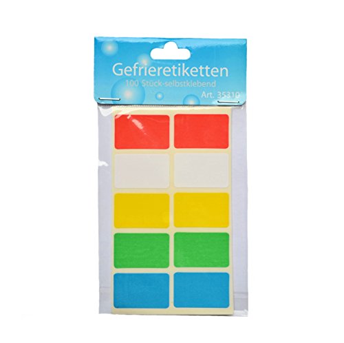 Gefrieretiketten 100 Stk., selbstklebend, farbig