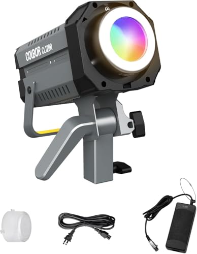 Moman �B�e�p���C�g, COLBOR CL120R RGB ���y�� ��Əo��120W M/G�o�����X �F���x2700-6500K CRI96+ �A���~�� 13��ޏƖ����� APP���� Bowens�}�E���g YOUTUBE ����B�e �L�O�B�e, �r�f�I��
