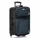 Travel Select Amsterdam Softside Expandable Luggage with Rolling Wheels, Navy, 21-Inch Carry-on