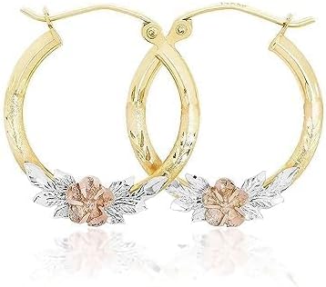 Real Yellow14k Gold Hoop Earrings for Women's Girls Mom| Lightweight Hoops Solid Jewelry for Hypoallergenic & sensitive ears Round Original 14 Karat for Gifts