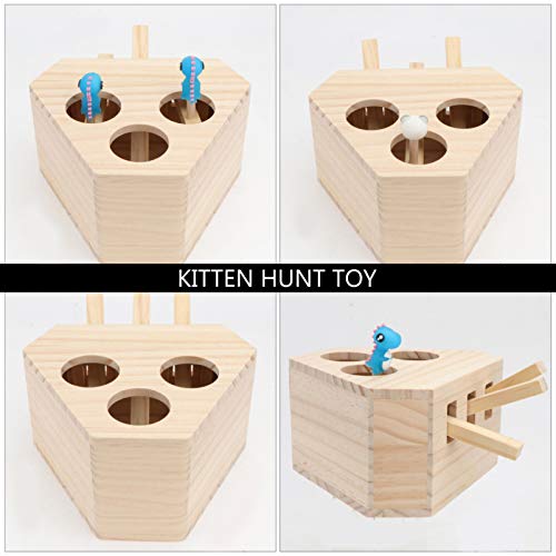 Balacoo Gato Teaser Toys Wack A Mole Game Pet Interativo Gato Brinquedo Interativo Banco de Lixas de