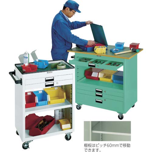 Amazon | TRUSCO(トラスコ) ツールワゴン 600×400×H880 引出・幕板付 W