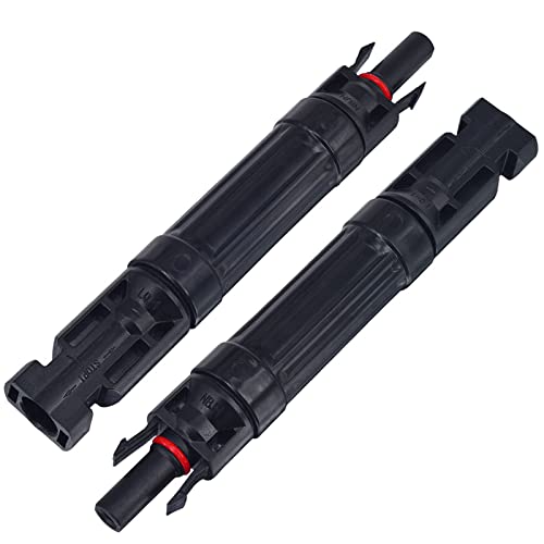 Leehitech Conector de Fusible Solar Fotovoltaico Macho Hembra IP67 Soporte de Diodo de Bloqueo de Cable de Panel Impermeable Conector en Línea de Cobre PPo de 1000V(10A) 2 Unidades Cover