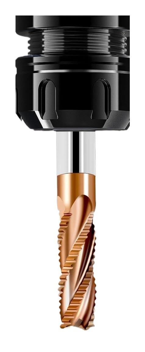 HRC60 4Flute Roughing End Mill Tungsten Steel Carbide Nano Coating Milling Cutter(16DX45X16DX100L-4F)