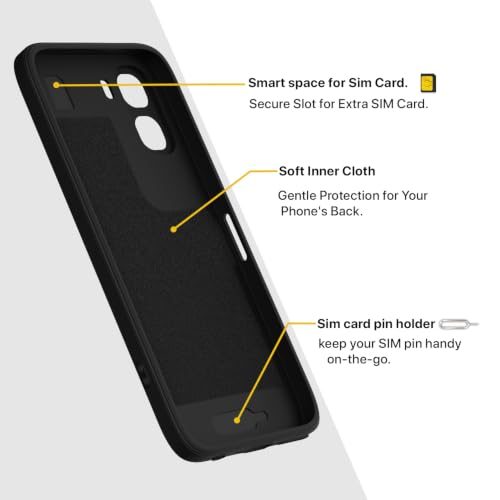 Image of Outlouders Back Cover for Oppo A6X 5G Soft Matte Silicone Cover with Slim Fit | Mag-Safe Logo (Not Mag-Safe Compatible) | Shockproof | Camera Protection Bumper Case (Black)