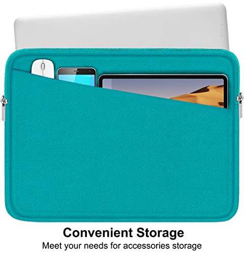 Image of Laptop Sleeve Bag 15.6 inch, Durable Computer Carrying Bag Protective Case Briefcase Handbag with Front Pocket, Slim Laptop Case Cover for 15.6 Inch HP, Dell, Lenovo, Asus, Notebook, Light Blue